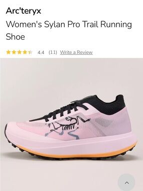 Arc'teryx Women's Sylan Pro Trail Shoe - Light Pink & Black with Orange Accent